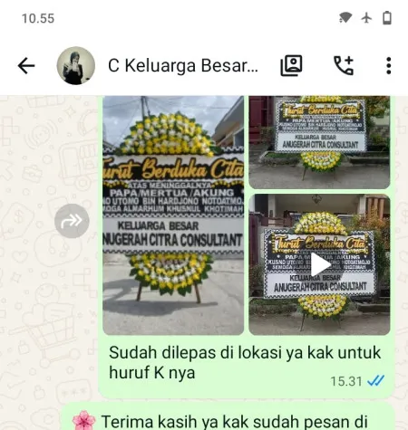 Pengiriman Papan Bunga Duka Menteng Dalam